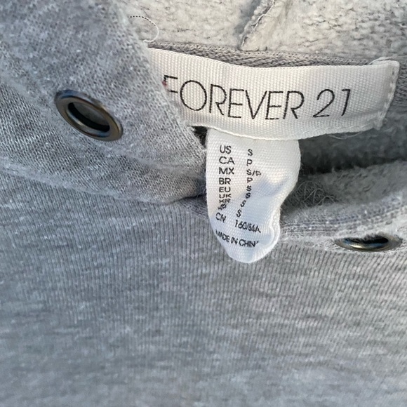 Forever 21 Gray Hoodie size Small - Picture 3 of 5